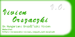 vivien orszaczki business card